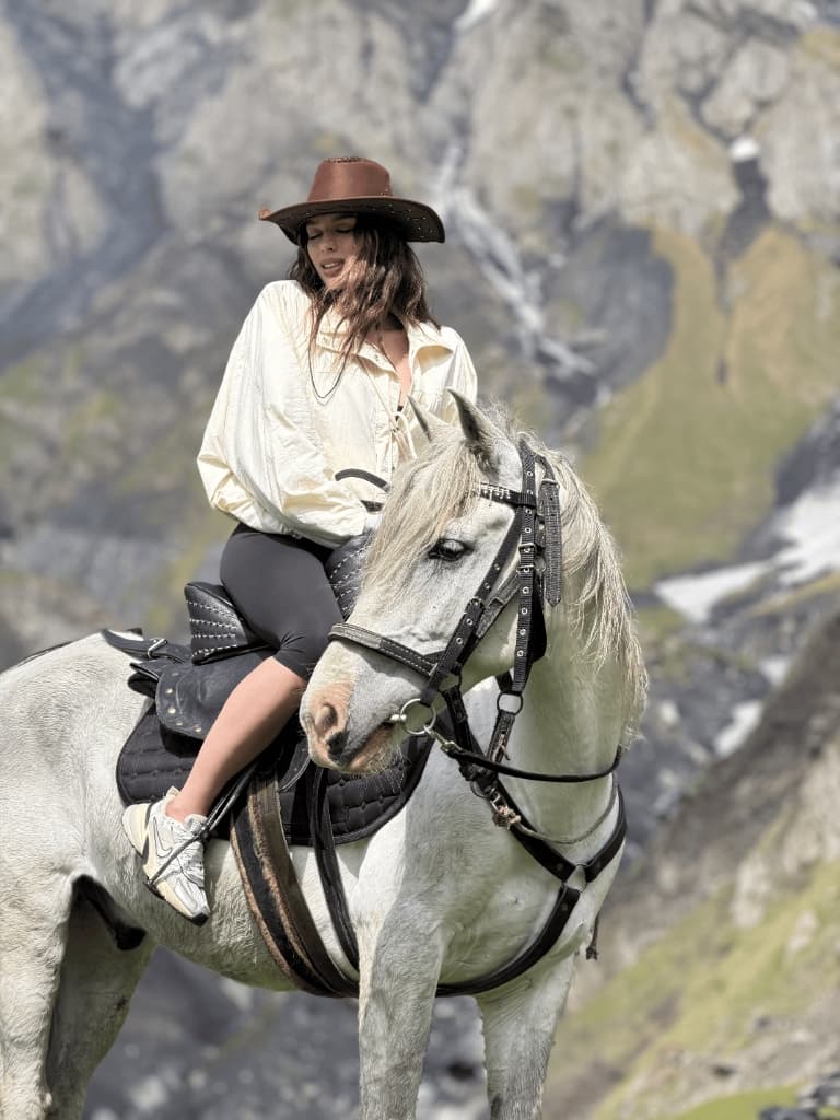 Horseback riding in Kazbegi mountains